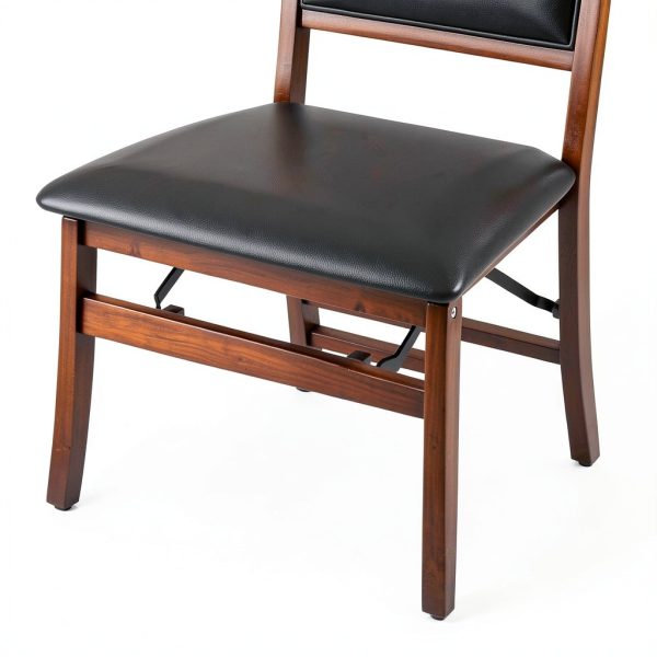 Giantex Folding Dining Chair Walnut Vintage Design-5