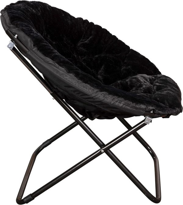 Emma Oliver Black Folding Chair Contemporary Style-7