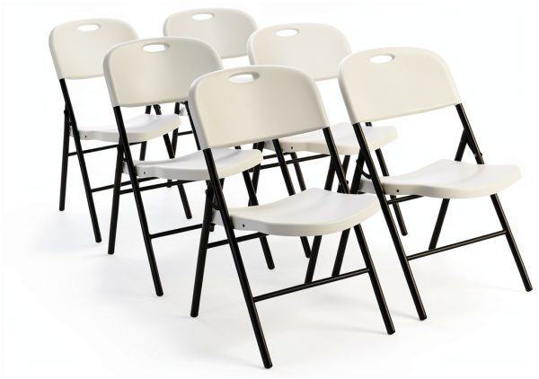Amazon Basics White Folding Chair 6 Pack-0