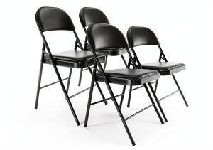 Amazon Basics Folding Chairs Black 4-Pack-0