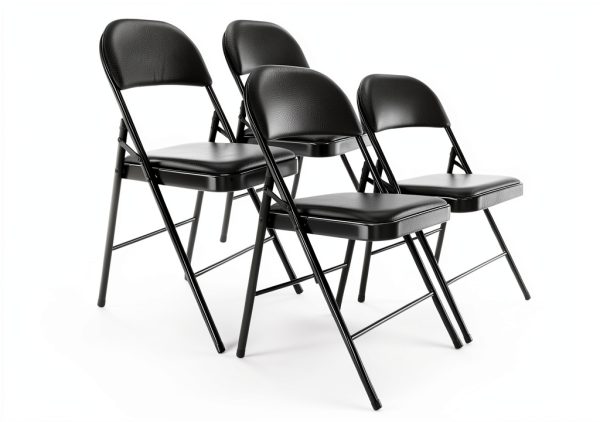 Amazon Basics Folding Chairs Black 4-Pack-0