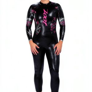Zoot Women's Triathlon Wetsuit Pink Palm Neoprene-0