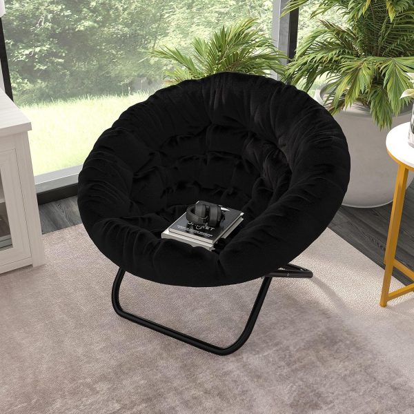Emma Oliver Black Folding Chair Contemporary Style-0
