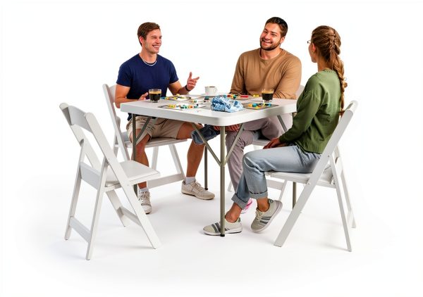 Flash Furniture White Resin Folding Chairs-5