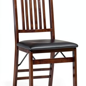 Linon Mission Back Folding Chair Set of 2 Brown-0