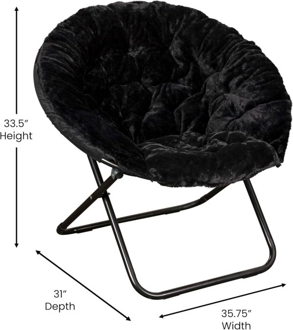Emma Oliver Black Folding Chair Contemporary Style-1