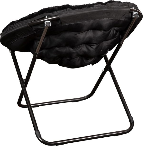 Emma Oliver Black Folding Chair Contemporary Style-8