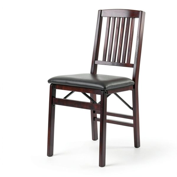 Linon Mission Back Folding Chair Set of 2 Brown-1
