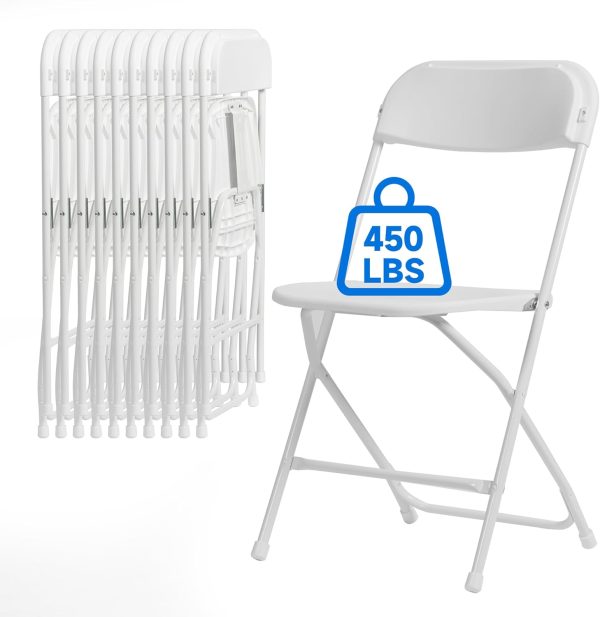 Winlice Folding Chair White Plastic-0