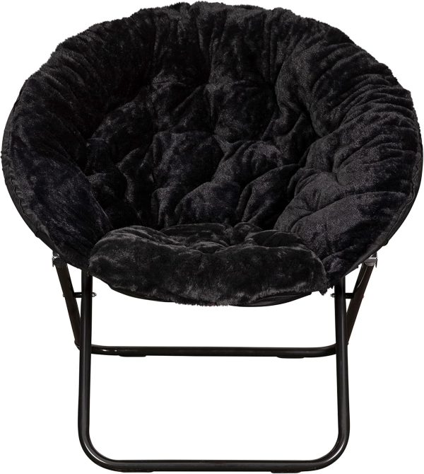 Emma Oliver Black Folding Chair Contemporary Style-6