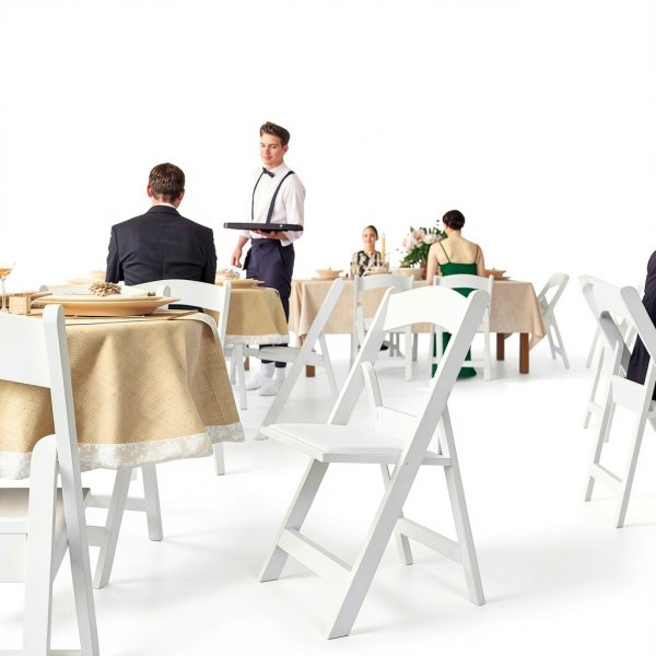 Flash Furniture White Resin Folding Chairs-8