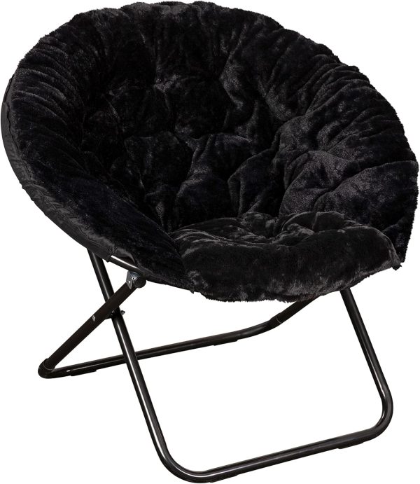 Emma Oliver Black Folding Chair Contemporary Style-2