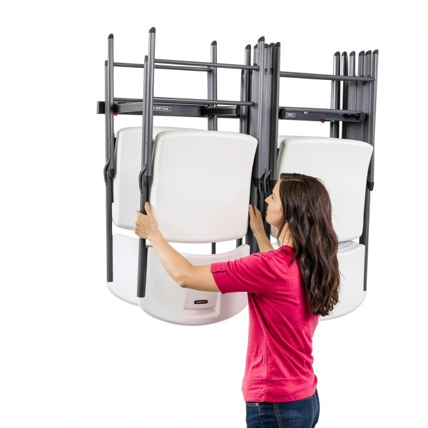 Wall Mounted Chair Rack Lifetime Steel Foldable-7