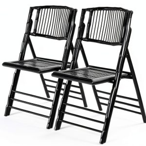 VINGLI bamboo folding chair rustic black-0