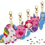 BANBBUR Diamond Art Keychain Kit 5 Pack Colorful Double Sided Kids-0