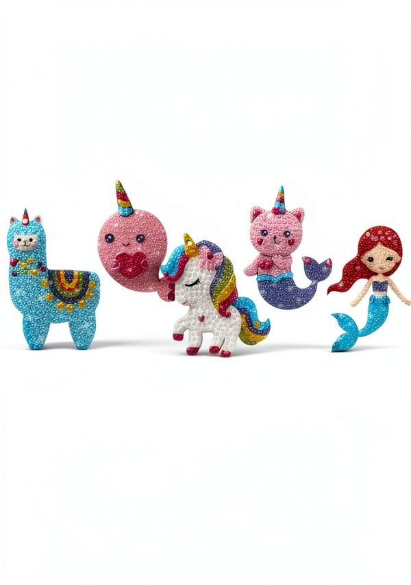 BANBBUR Diamond Art Keychain Kit 5 Pack Colorful Double Sided Kids-2