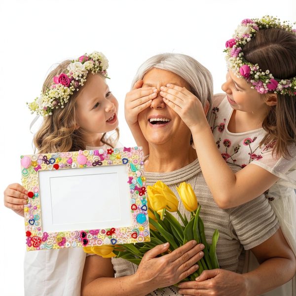 LEJITEKK Pink DIY Photo Frame Kit – Wooden Mosaic 4x6 5x7-2