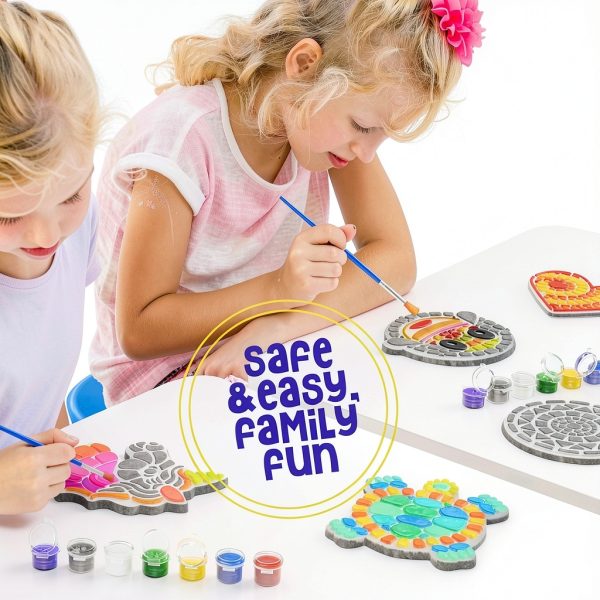 Stepping Stone Craft Kit Dan&Darci Large Multicolored Set 5 Designs-5