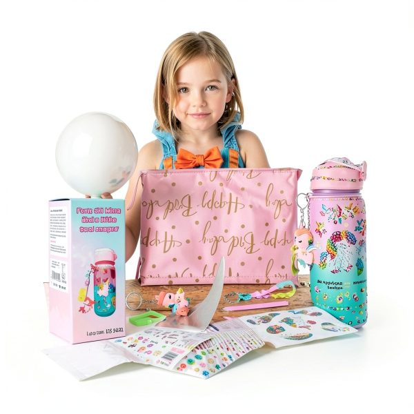 Bemetu Unicorn DIY Water Bottle Kit 600ml Leakproof Kids Bottle-8