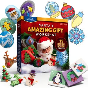 Blue Marble Santa Christmas Craft Kit 15 Crafts Glow in Dark Magnetic-0
