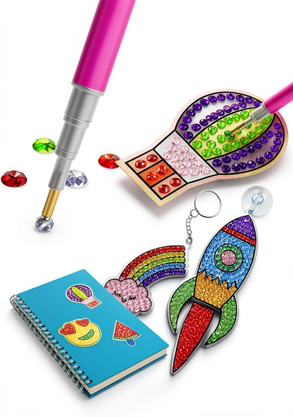 Dan&Darci Gem Diamond Painting Kit 3000+ Multicolor Gems for Kids-4