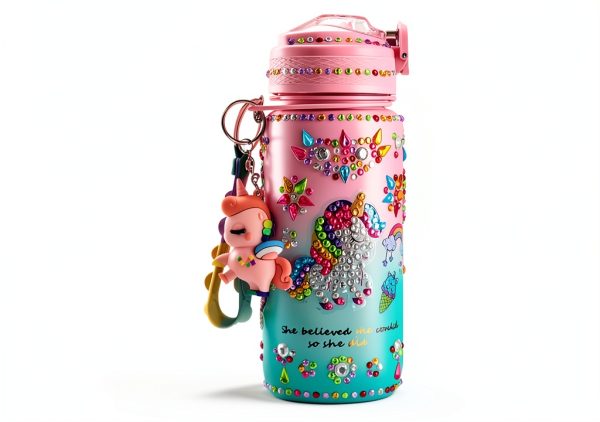 Bemetu Unicorn DIY Water Bottle Kit 600ml Leakproof Kids Bottle-2