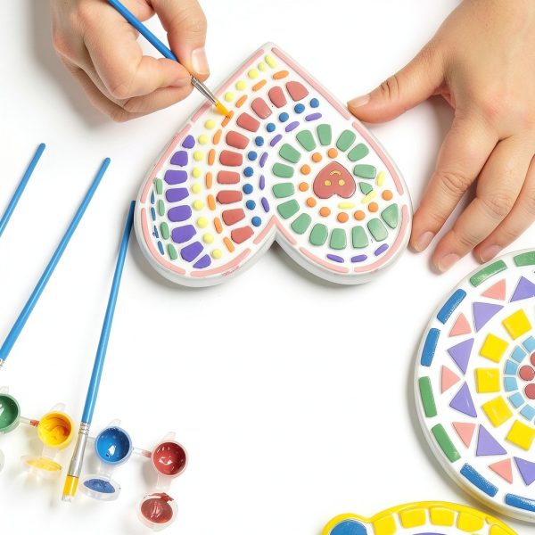 Stepping Stone Craft Kit Dan&Darci Large Multicolored Set 5 Designs-4