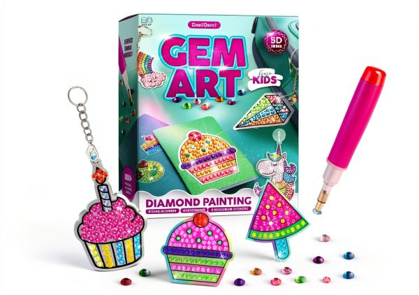 Dan&Darci Gem Diamond Painting Kit 3000+ Multicolor Gems for Kids-0