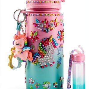 Bemetu Unicorn DIY Water Bottle Kit 600ml Leakproof Kids Bottle-0