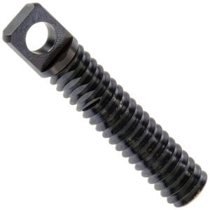 Black Oxide Steel Spring Anchor, 8-32 Thread Size, 7/8" Length, 0.100" Hole Size (Pack of 1)-0