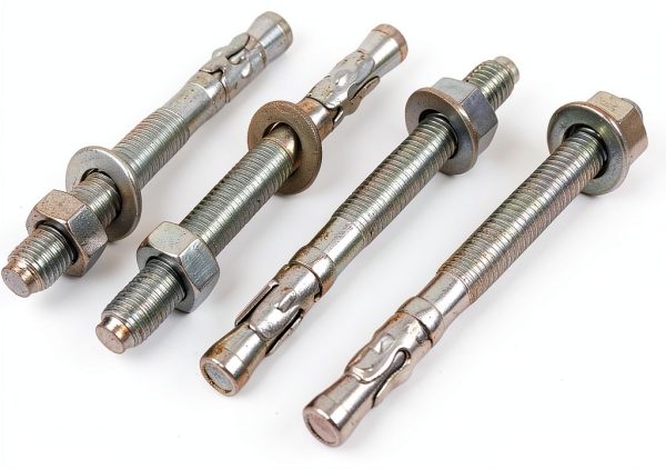 Blue Zinc Anchors Plated Screw Type Car Repair Expansion Bolt Stud Anchors M12x120mm 4pcs-0