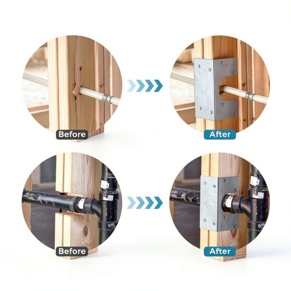Stud Shoes Double 2X 16‑Gauge Galvanized UPVONT 6.25x3 2 Piece Set-4