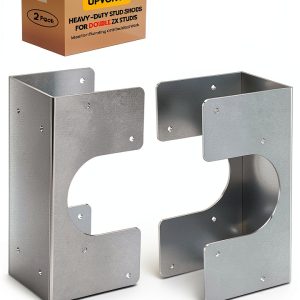 Stud Shoes Double 2X 16‑Gauge Galvanized UPVONT 6.25x3 2 Piece Set-0