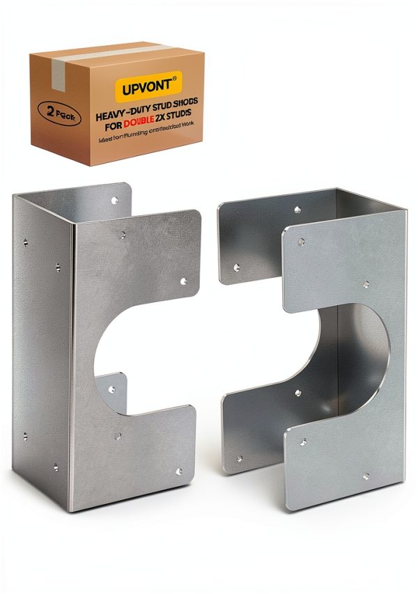 Stud Shoes Double 2X 16‑Gauge Galvanized UPVONT 6.25x3 2 Piece Set-0