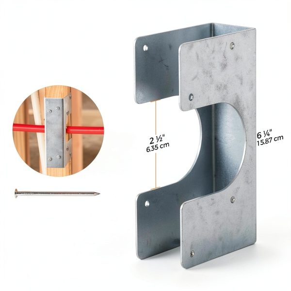 Stud Shoes UPVONT 16‑Gauge Galvanized 6.25" Height for 2× Studs 2 PCS-1
