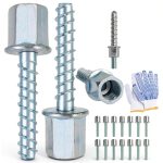 Aifukena Concrete Rod Anchor 3/8" x 1/4" x 1-1/2" Zinc Stud-0