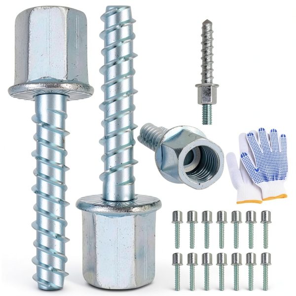 Aifukena Concrete Rod Anchor 3/8" x 1/4" x 1-1/2" Zinc Stud-0