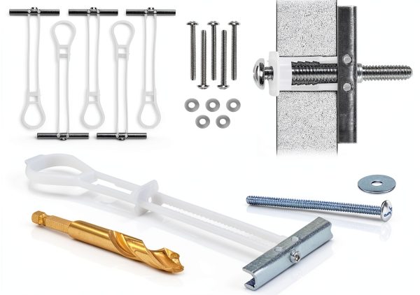 CondoMounts Steel Stud TV Mounting Kit MSK8001 Elephant Anchors Silver-0